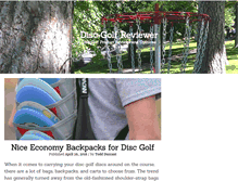 Tablet Screenshot of discgolfreviewer.com